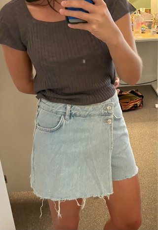 Falda-pantalon corto vaquero