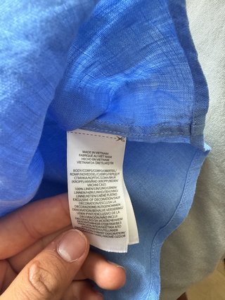 Camisa de Lino Polo Ralph Lauren Azul