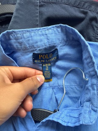 Camisa de Lino Polo Ralph Lauren Azul