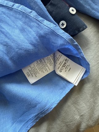 Camisa de Lino Polo Ralph Lauren Azul