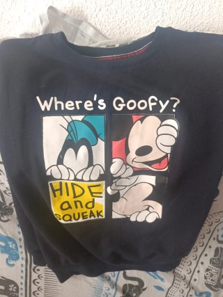 Sudadera Negra Disney Mickey y Goofy