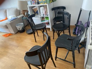 5 Sillas Tonet Marrón Wengué Madera