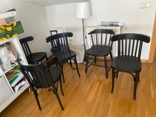 5 Sillas Tonet Marrón Wengué Madera