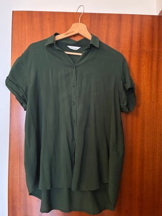 Camisa oversize verde Samsoe Samsoe
