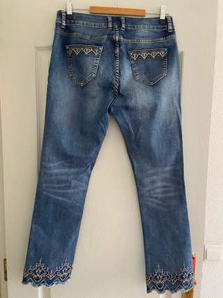 Jeans da pesca ricamati Koröshi Taglia M
