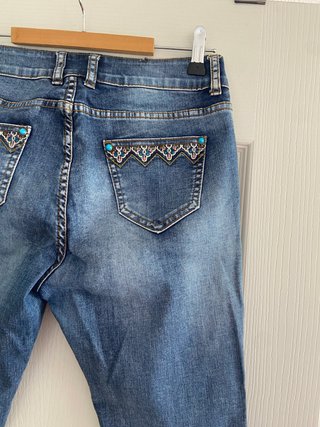 Jeans da pesca ricamati Koröshi Taglia M