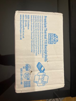 20 Rollos Papel Térmico Premium Double Dragon