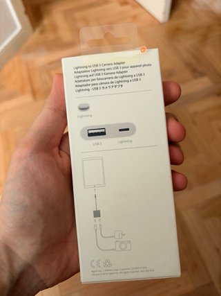 Adaptador Apple Lightning a USB 3 Cámara