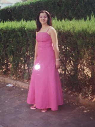 Vestido largo fiesta rosa talla S