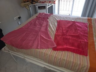 Vestido largo fiesta rosa talla S