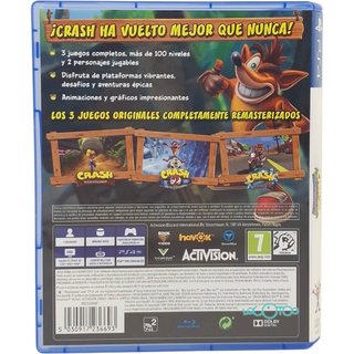 CRASH BANDICOOT N. SANE TRILOGY SONY PS4