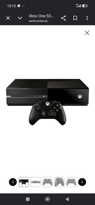 Xbox One S Negra sin mando con todo el cableado