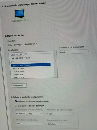 Monitor LG Ultragear 27 1440p 480Hz