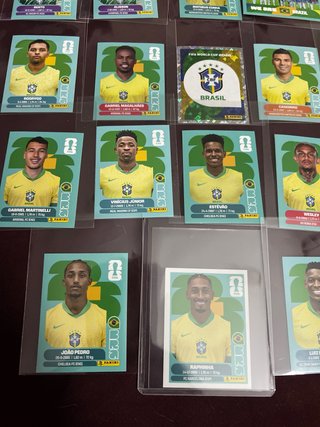 22 Cromos Brasil Mundial + 1  con Bordes Blancos
