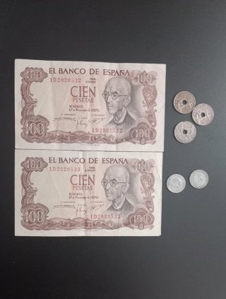 2 Billetes 100 Pesetas España 1970 Consecutivos