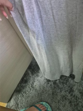 Vestido canalé gris