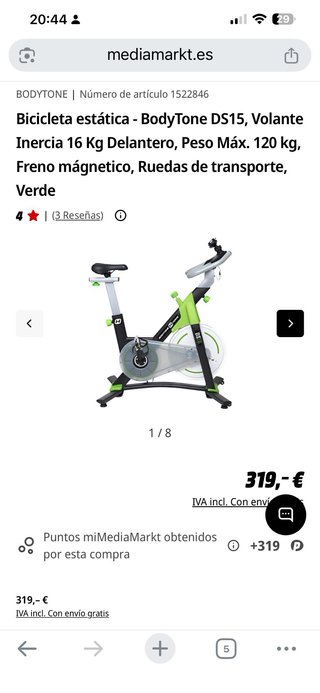 Bicicleta Estática Bodytone DS15