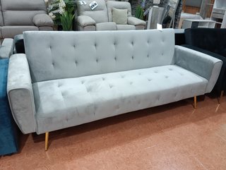 Sofá Cama Gris 3 Plazas Terciopelo OFERTA!!