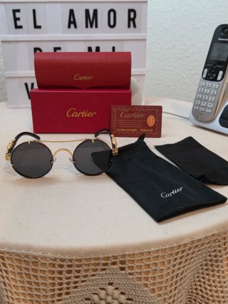 Gafas de Sol Cartier Doradas y Negras