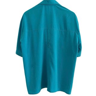 Camisa utilitaria verde azulado manga corta