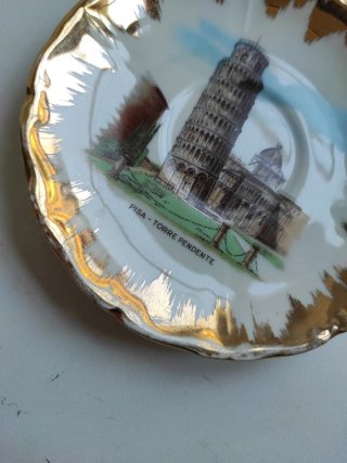 Platito Colgar Torre Pisa Antiguo