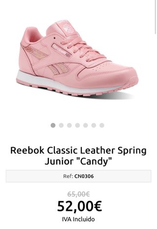 Reebok Classic Leather Junior Rosa
