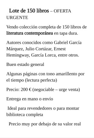 Colección 150 libros de literatura. Lista en fotos