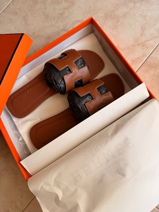Ciabatte Hermes Oran Marrone