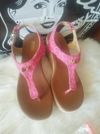 Sandalias Michael Kors Rosadas Cuña