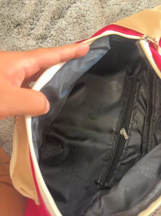 Riñonera The North Face Roja y Beige