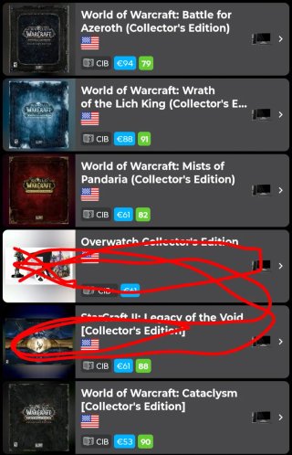 World of Warcraft Ediciones Coleccionista.