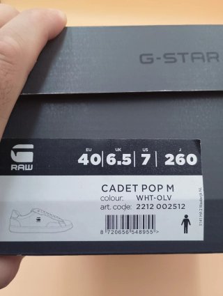 Scarpe G-Star RAW bianche e verdi n. 40