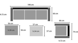 Conjunto sofá modular terraza mimbre