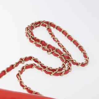 CHANEL Chain Shoulder Wallet Patent leather