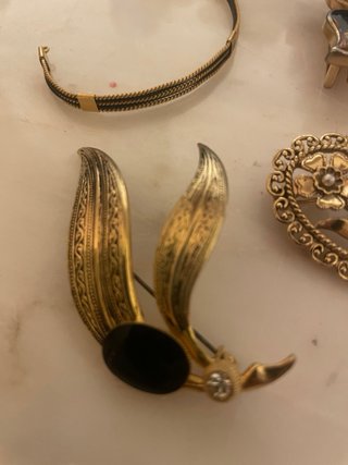 Lote Broches y Brazalete Vintage