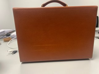 Maletín vintage piel Loewe marrón