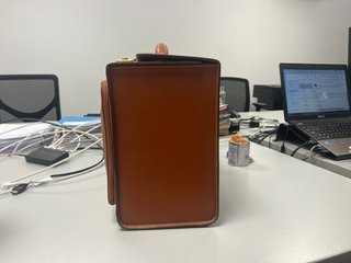 Maletín vintage piel Loewe marrón
