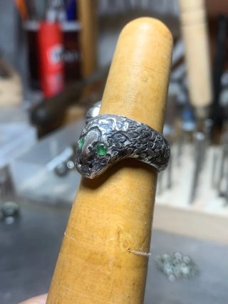 Anillo Plata 925 y Esmeraldas naturales