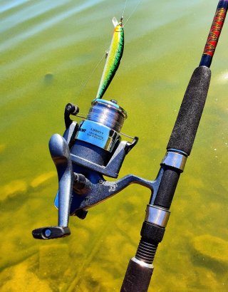 Equipo Pesca Spinning, Caña, Carrete, Hilo Señuelo