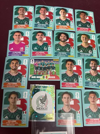 19 cromos México Mundial + 1 borde blanco