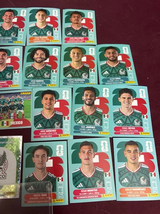 19 cromos México Mundial + 1 borde blanco