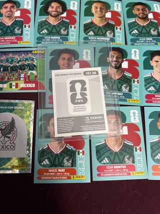 19 cromos México Mundial + 1 borde blanco