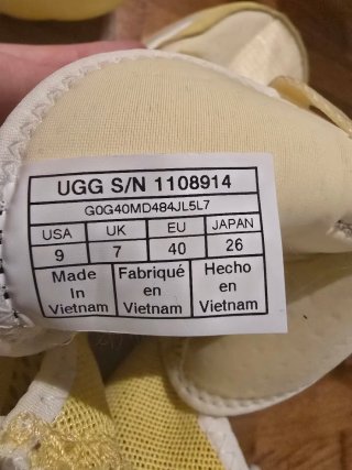 UGG La Cloud Hi Blanco Amarillo