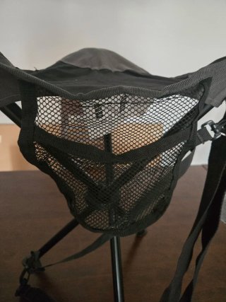 Taburete plegable camping negro/gris