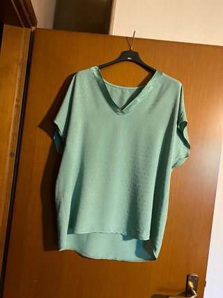 Maglia viscosa verde acqua taglia unica