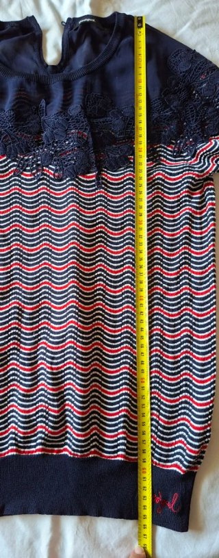 Jersey Desigual Ondas Azul y Rojo