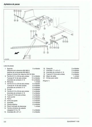 Manual Empacadora CLAAS CUADRANT 1150