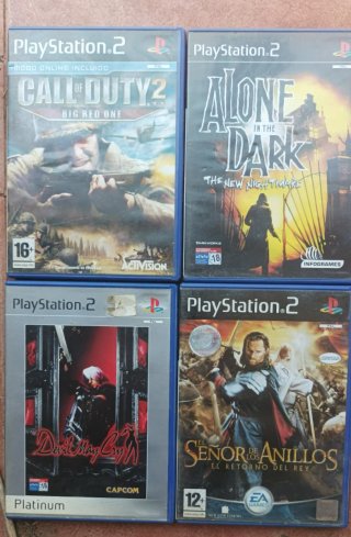 Play 2 con mandos, tarjeta de memoria,cablesLote 1