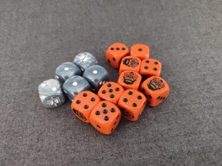 Dados krieg y caballeros grises Warhammer