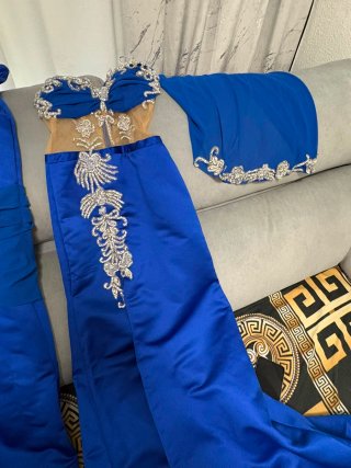 Vestido Talla S y XL Azul/Plata